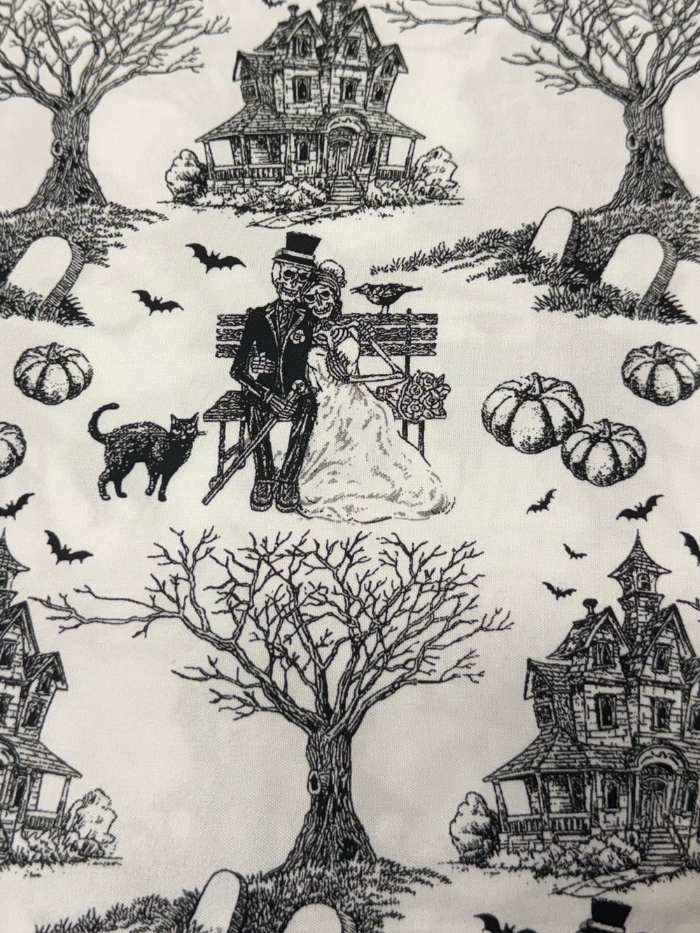 Haunted House Halloween KING Sheet Set with 2 King Pillowcases